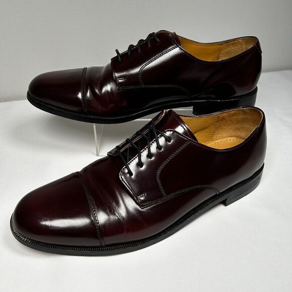 Cole Haan Men’s Cap Toe Oxford Dress Shoes – Oxblood Leather Size 11 - Picture 2 of 8